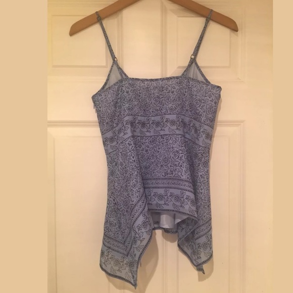 Banana Republic Blue Silk Top Spagahtti Straps. - Picture 4 of 4